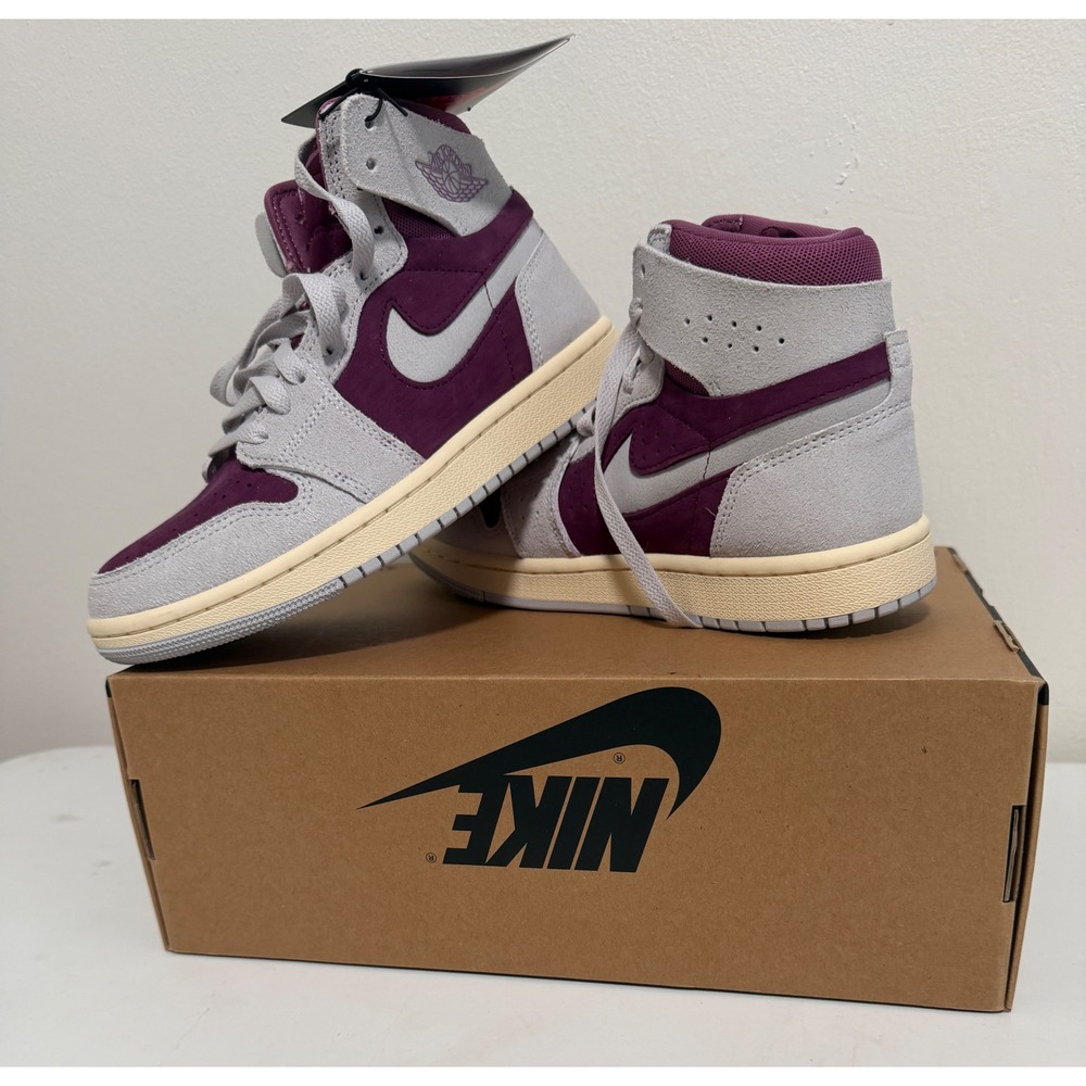 Nike Air Jordan 1 Zoom Air Comfort 2 Bordeaux Grey DV1305-600 Womens 6.5